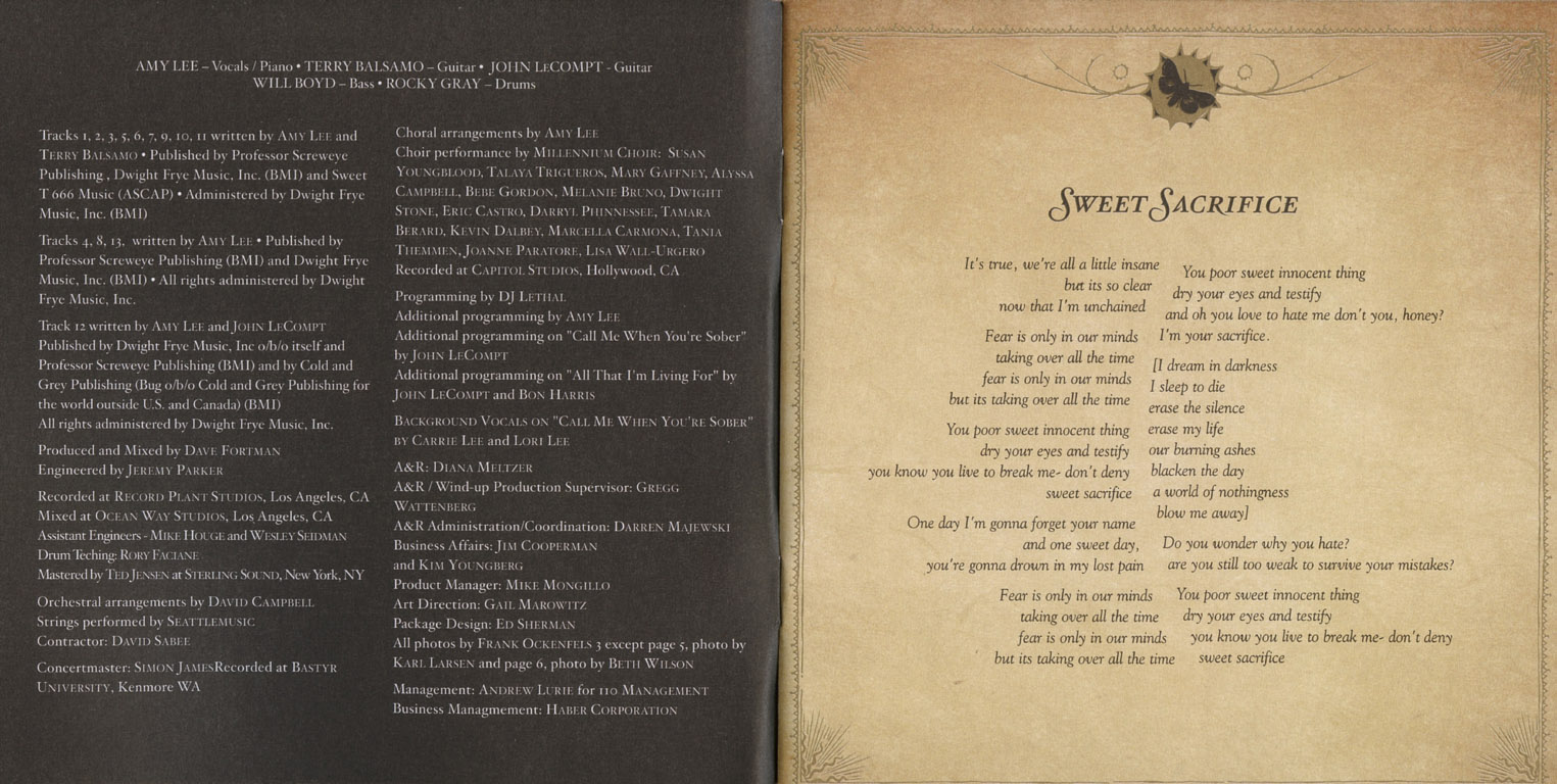 Evanescence  The open door  booklet 02